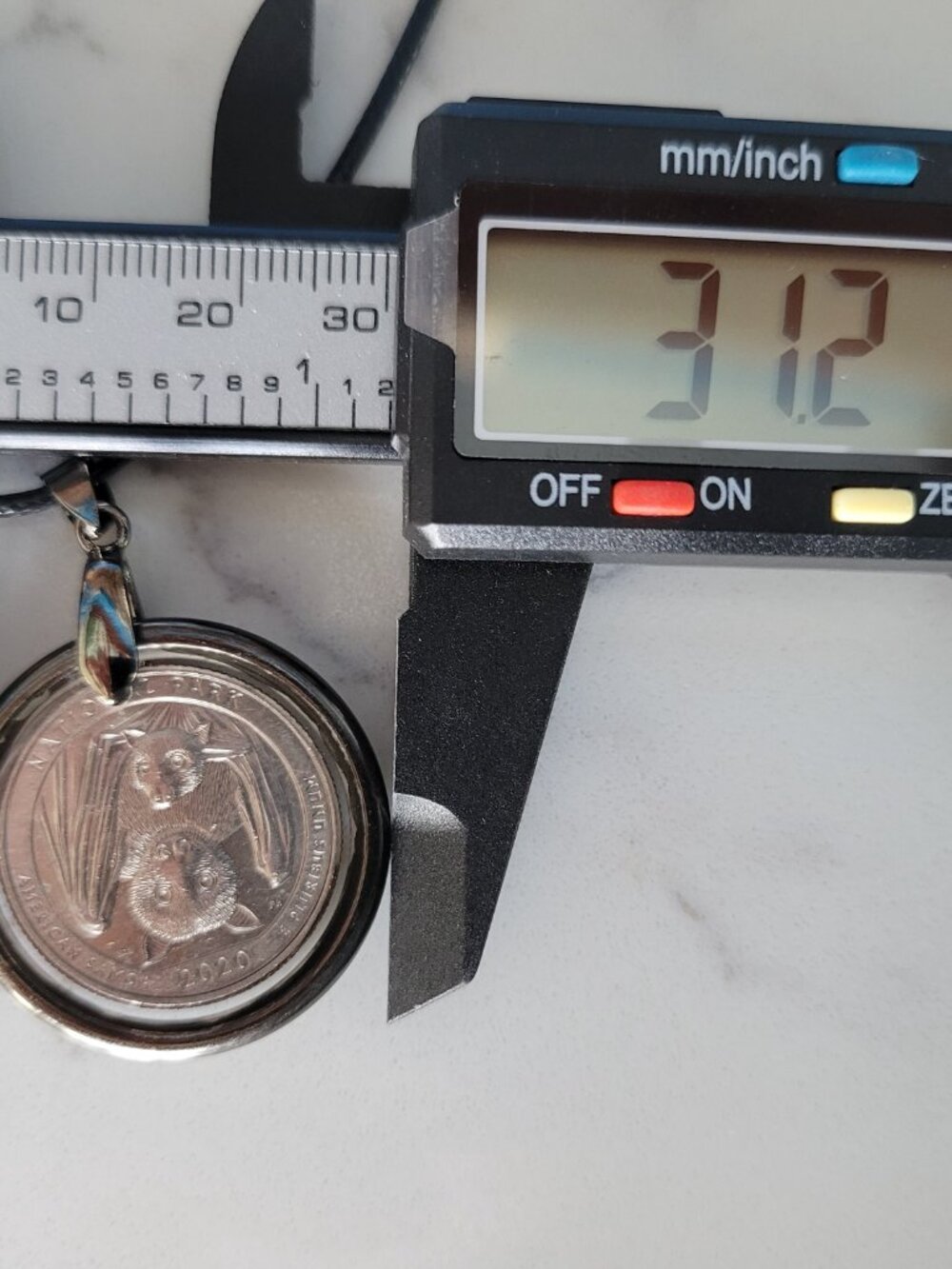 2020 National Park of America Samoa Quarter Pendant – Handcrafted Resin Jewelry - Picture 17 of 17